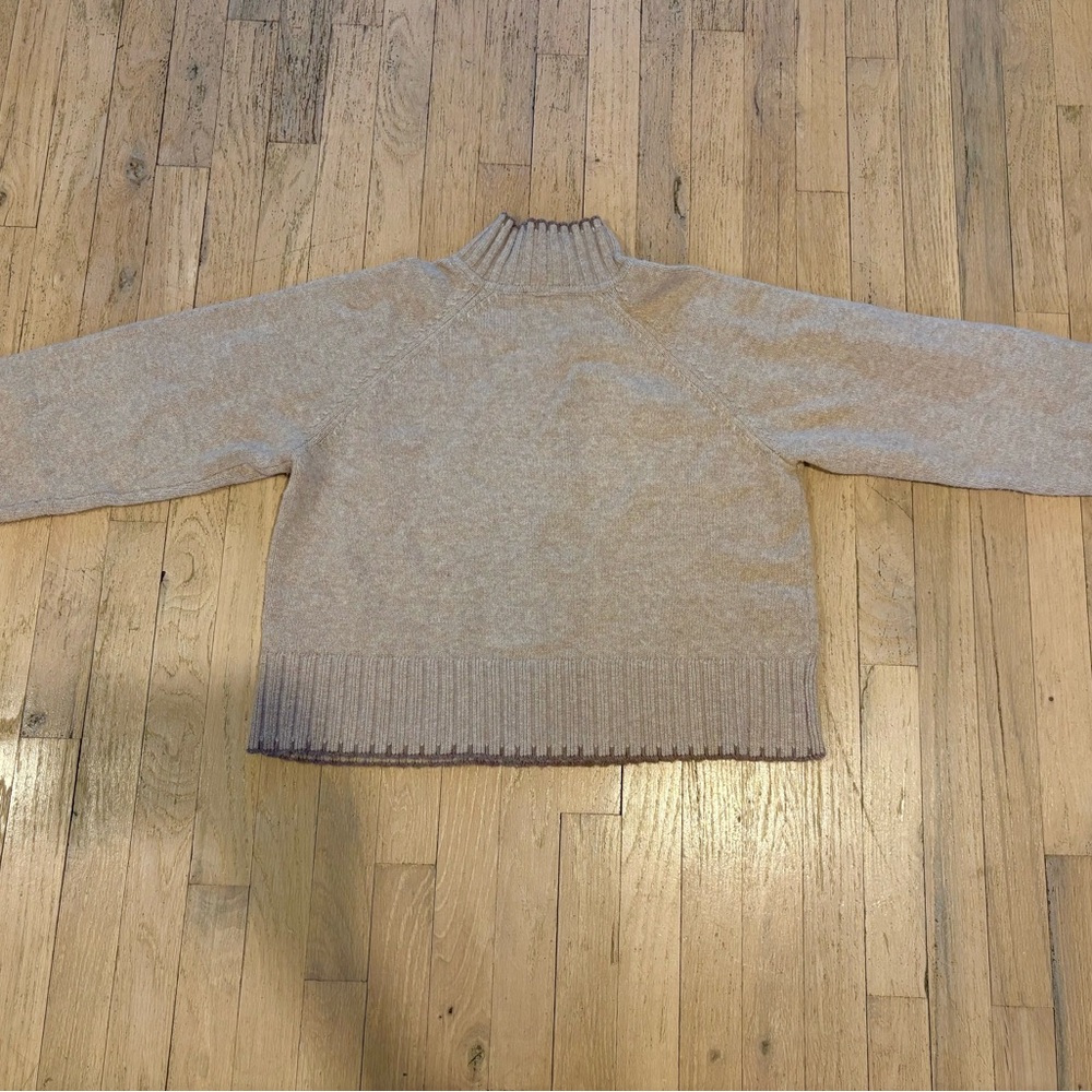 GAP Beige Ribbed Turtleneck Sweater